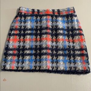 Milly Plaid Mini Skirt - Red, Blue, Black- Size 4